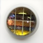 Framed Collection Of 42 Old Victorian Glass Kaleidoscope Buttons