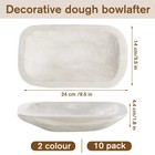 10 Pieces Wood Dough Bowl Bulk Rustic Vintage Hand Carved Paulownia Wooden Do   