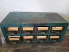 L  k Antique Cabinet Wood File Box Industrial Drawer Auto Repair Servicestation 