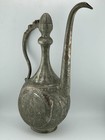 Antique North Indian Aftaba Ewer Silver Plate Copper Mughal Islamic 14 