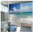 Beach Static Cling Privacy Frosted Stained Window Film Opaque Glass Sticker