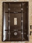 Nos Lg Vintage Mcm Sierra Brown Bakelite Ribbed Single Toggle Wall Switch Plate