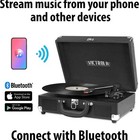 Victrola Vintage 3-speed Bluetooth Portable Suitcase Record Player Built-in Spea