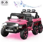 24v Power Wheels Kids Car Remote Control 6 Wheel 4wd Ride On Bluetooth Music Toy