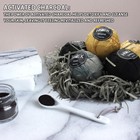 Hzex Charcoal Activated Bath Bombs Men Detox Handmade Organic 6 Pack Bath Bomb