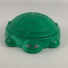Little Tikes Dollhouse Size Green Turtle Sandbox With Lid 2pc Toy Vintage 1980s