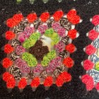Vtg Afghan Crochet Throw Blanket 46x57 Granny Square Handmade Colorful Roseanne