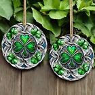 Irish Shamrock Christmas Ornament     Ceramic - Holiday Celtic Gifts