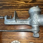 Vintage Meat Grinder  St  Louis Usa Cast Iron With Wood Handle   Grinding Plates