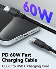 Short Usb C To C Cable 3 Inch  60w Pd Fast Charging Type-c Cord  3 Inch 
