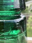Vintage Emerald 7up Green Cd 145    b    Style Glass Insulator - A Very Nice Behive 