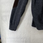 Chaps Men s Xl Long Sleeve Gray Sweater Pullover 1 4 Button Corduroy Elbow Pads