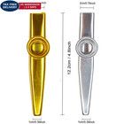Fartime 26pcs Metal Gold And Silver Kazoos With 20pcs Kazoo Flute Gold silver