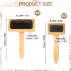 Wool Carder Brush 2 Medium And 2 Small  Black wood Color