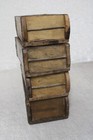 One - Rustic Primitive Farmhouse Decor Vintage Wooden Brick Mold Box 12x6x4   