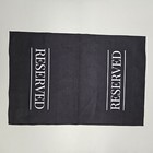 Reserved Set Of 5 Cloth Chair Table Edge Sign Black W  White Writing 11 5 x17 5 