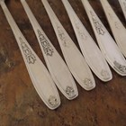 Is Ambassador Set Of 8 Grille Forks 1847 Rogers Silverplate Vtg Flatware Lot B