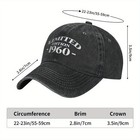 Limited Edition 1960 Prints Unisex Baseball Cap Outdoor Casual Sports Sun Hats