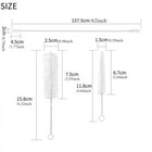 3pcs Trumpet Tube Mouthpiece Valve Brush Cleaning Kit  flexible Casing Brush