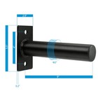 Weight Plate Holder Wall Mounted For 2  Olympic Weight Plate 300lb Capacity Each