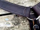 Us Made Black Leather Contoured 3 Pc Western Breast Collar