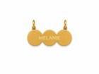 Triple Billiard Ball Pendant Necklace 14k Solid Yellow Gold Engravable Charm