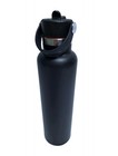 Hydro Flask 24oz Sip Straw Lid Standard Mouth Stainless Steel Water Bottle Black