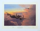 Towards Night s Darkness By Robert Taylor Art Print Signed By 6 Rabomber Aircrew