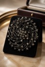 Vintage Rhinestone Swirl Brooch Pin Dark Silver Tone 2 5   