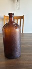 Vintage Brown Glass Purex Bleach Bottle 1940-1962 Anchor Hocking  32 Oz Size 9   