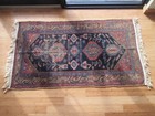 Antique Pre-wwi Kurdish Hamadan Rug 3x6 Northwest Tribal   Full Borders   