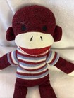 Sock Monkey Dan Dee Red Striped 18 Inch Collectors Choice Plush Stuffed Animal