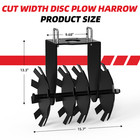 32  Disc Harrow For Atv Utv Heavy Duty Adjustable 2  Hitch For Soil Cultivation