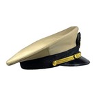 Vintage Uscg Auxiliary Officer Cap 7 1 8 Khaki Dress Hat Us Coast Guard Uniform