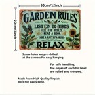New 2d 8 x12  Harmonious  Garden Enthusiast Metal Sign  garden Rules   relax 