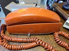 Vintage Western Electric Ac2p Trimline Orange Push Button Touch Wall Mount Phone