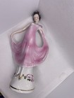 Beautiful Antique German Art Deco Pink Lady  Porcelain 7    Figurine Germany