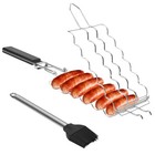 Hot Dog Holders For Grilling  Stainless Steel Hot Dog Bbq Basket Sausage Rack 