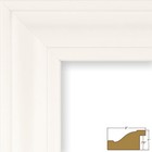 Craig Frames Contemporary Upscale  2  Wide Satin White Picture Frame With A Mat