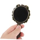 1 Set Retro Handheld Mirror Antique Hair Comb Brush Decorative Mirror Comb Ha   