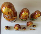 Fedoskino Lacquer Matryoshka  russian Nesting Dolls  Russian Fairy Tales 10-n m