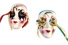 Venetian Style Mardi Gras Decorative Wall Masks Set Of 2 With Ribbon Ties For Ar