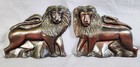 Rare Antique 1760 Hand Carved Wood Lion Appliques Pair London