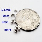 Real Sterling Silver 925 Crimp Cover Jewelry Spacer Beads Findings 2 5 3 4 5mm