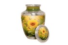 Sunflower Butterfly Adult Cremation Urn     Large 200 Lbs Capacity Memorial Urn