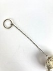 Vintage Sterling Silver Tea Ball Strainer W  Rolo Link Chain - 6 5  Long
