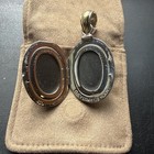 David Yurman 925 Silver   18k 750 Gold Sculpted Cable Locket Pendant