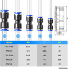 Tailonz Pneumatic 50 Pcs Straight Push Connectors Plastic Quick Release 