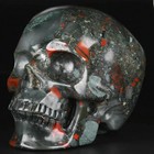 5 0  African Bloodstone Carved Crystal Skull  Realistic  Crystal Healing