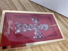 Gorham Full Lead Crystal Cross Christmas Ornament 5  Tall New In Box